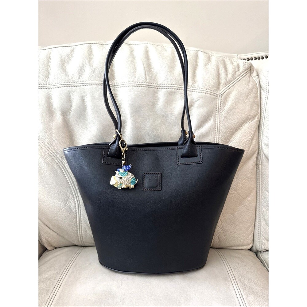 Dooney & Bourke Florentine Andie Tote Bag Black Leather Top Handle